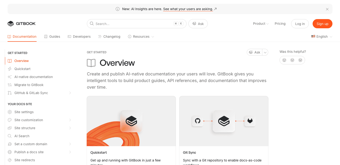 GitBook documentation interface screenshot