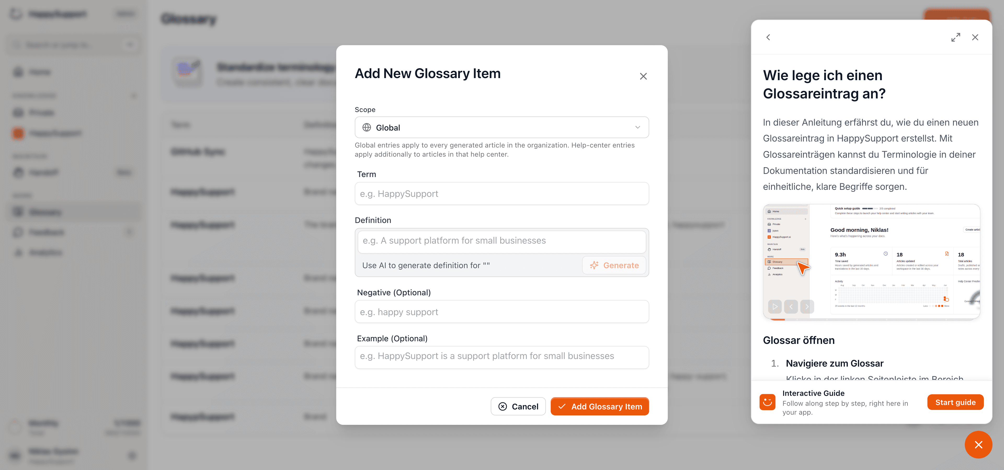 Bringe deine Hilfe direkt ins Produkt