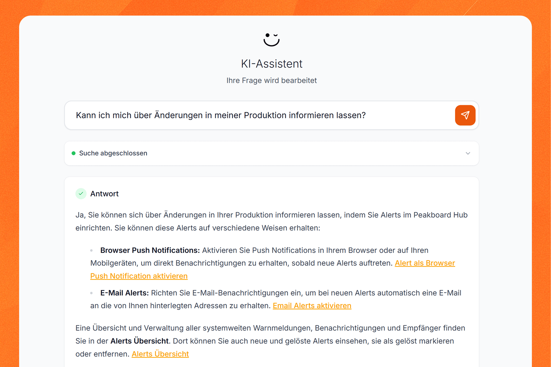 KI-Fragen und Antworten Funktionalität